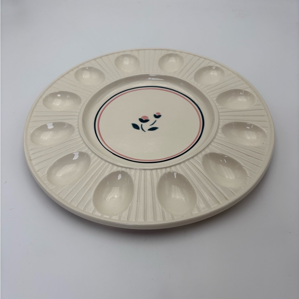 Treasure Craft Vintage Deviled Egg Plate - Made in U.S.A.